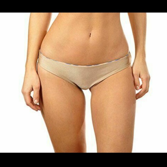 NEW WATER GLAMOUR Jesse Bikini Bottom in Blue Nude [SZ‎ Small ] - Picture 2 of 11